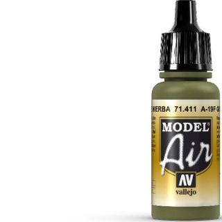 Vallejo Model Air 411: A-19F Grass Green 17 ml.