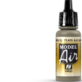 Vallejo Model Air 415: A-21 Light Greyish Brown 17 ml.
