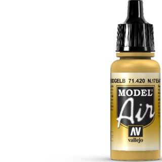 Vallejo Model Air 420: Nº17 Earth Yellow 17 ml.