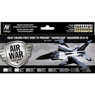 Vallejo Model Air Set 617: USAF colors post WWII to present “Aggressor” Squadron Part. II (8 colors)