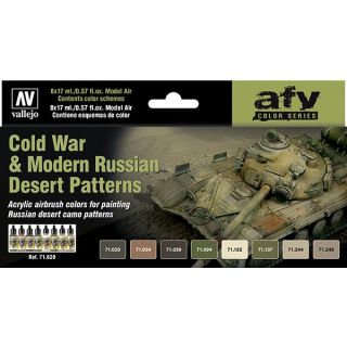 Vallejo Model Air Set 620: Cold War & Modern Russian Desert Patterns (8 colors)