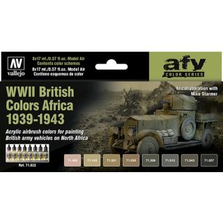Vallejo Model Air Set 622: WWII British Colors Africa 1939-1943 (8 colors)