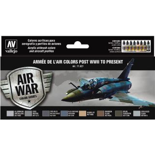 Vallejo Model Air Set 627: Armée de l’Air colors post WWII to present (8 colors)