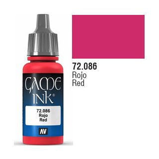 Vallejo Game Color 086: Red (Ink) 17 ml.