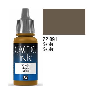 Vallejo Game Color 091: Sepia (Ink) 17 ml.