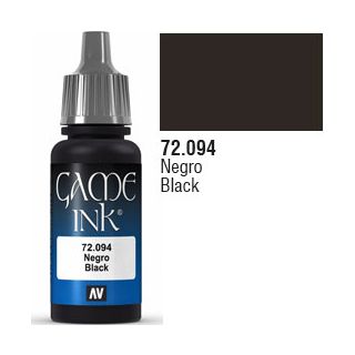 Vallejo Game Color 094: Black (Ink) 17 ml.