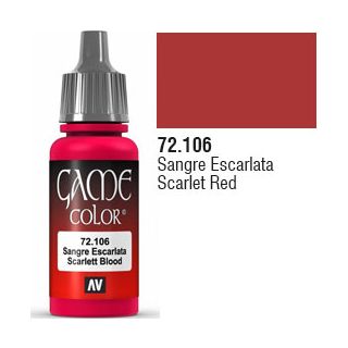 Vallejo Game Color 106: Scarlet Red 17 ml.