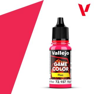 Vallejo Game Color Fluo 157: Fluorescent Red 18 ml.