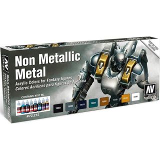 Vallejo Game Color Set 212: Non Metalic Metal (8 colors)