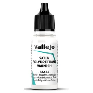 Vallejo 652: Polyurethane Satin Varnish (Auxiliary ) 18 ml.