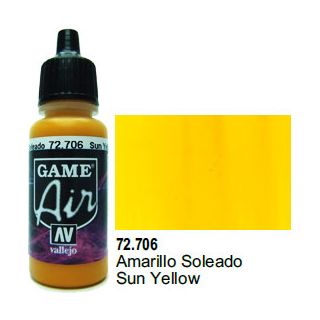 Vallejo Game Air 706: 17 ml. Sun Yellow