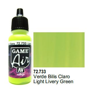 Vallejo Game Air 733: 17 ml. Light Livery Green