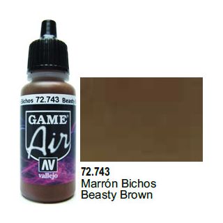 Vallejo Game Air 743: 17 ml. Beasty Brown