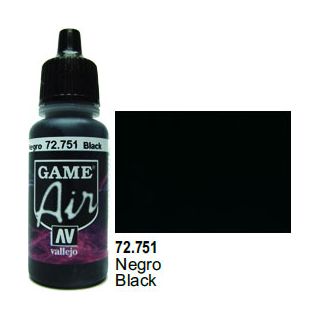 Vallejo Game Air 751: 17 ml. Black