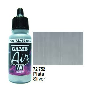 Vallejo Game Air 752: 17 ml. Silver