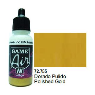 Vallejo Game Air 755: 17 ml. Polished Gold