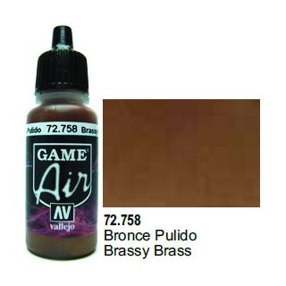 Vallejo Game Air 758: 17 ml. Brassy Brass