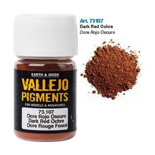 Vallejo Pigments 07: Dark Red Ocre 30 ml.