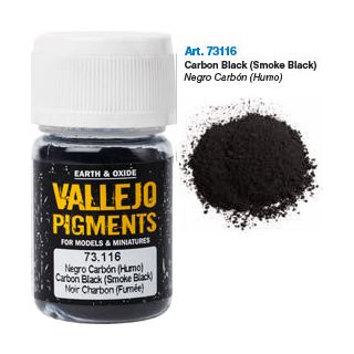 Vallejo Pigments 16: Carbon Black 30 ml.