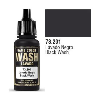 Vallejo Wash 01: 17 Ml. Black Shade