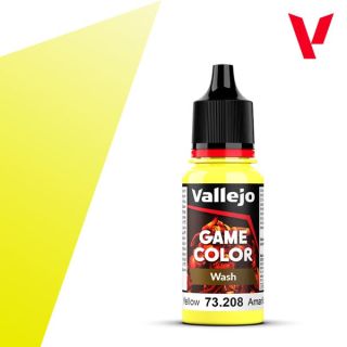 Vallejo Game Color Wash 208: Yellow 18 ml.