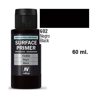 Vallejo Acrylic Polyurethane Primer - Black 60 ml.