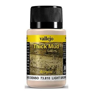 Vallejo Weathering Effects 810: Light Brown Thick Mud 40 ml.