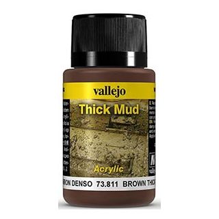 Vallejo Weathering Effects 811: Brown Thick Mud 40 ml.