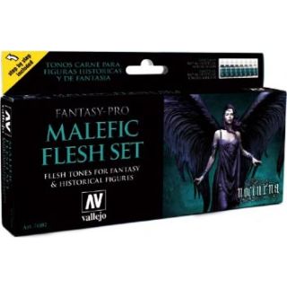 Vallejo Fantasy Pro Set 102: Malefic Flesh Set (8 colors)