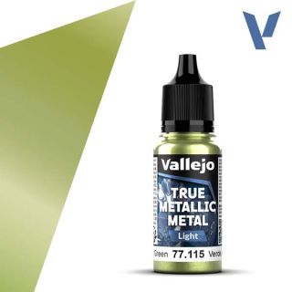 Vallejo True Metalic Metal 15: Amber Green (Light) 18 ml.