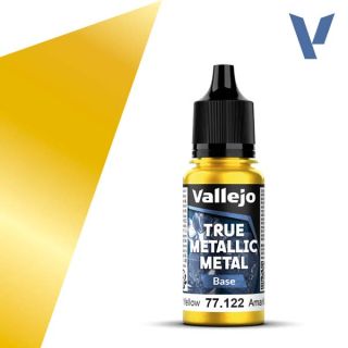 Vallejo True Metalic Metal 22: Radiant Yellow (Basic) 18 ml.