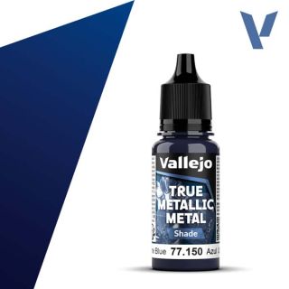 Vallejo True Metalic Metal 50: Ultramarine Blue (Shade) 18 ml.