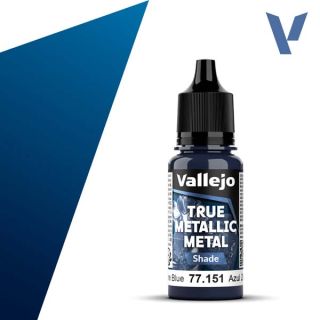 Vallejo True Metalic Metal 51: Sapphire Blue (Shade) 18 ml.