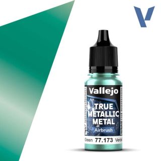 Vallejo True Metalic Metal 73: Beetle Green (Airbrush) 18 ml.