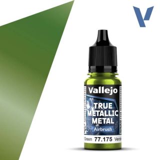 Vallejo True Metalic Metal 75: Amber Green (Airbrush) 18 ml.