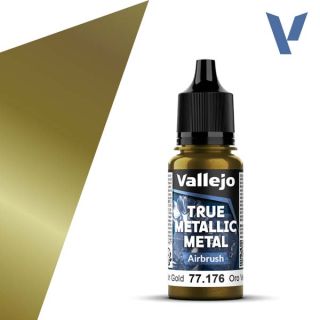 Vallejo True Metalic Metal 76: Greenish Gold (Airbrush) 18 ml.