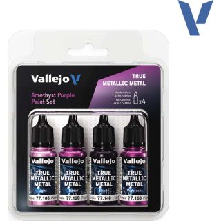 Vallejo True Metalic Metal Set 255: Amethyst Purple (4 x 18 ml.)