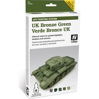 Vallejo UK Bronze Green AFV Armour Painting System (6 colors 8ml.)