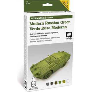 Vallejo Modern Russian Green AFV Armour Painting System (6 colors 8ml.)