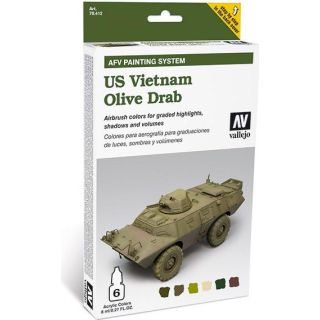 Vallejo US Vietnam Olive Drab AFV Armour Painting System (6 colors 8ml.)