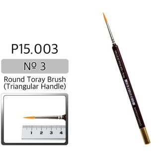 Vallejo Brush Series P515 / P15 - Round Toray, Triangular Handle- No 3