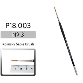 Vallejo Brush Series P518 / P18 - Red Sable Kolinsky No 3