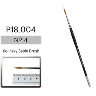 Vallejo Brush Series P518 / P18 - Red Sable Kolinsky No 4