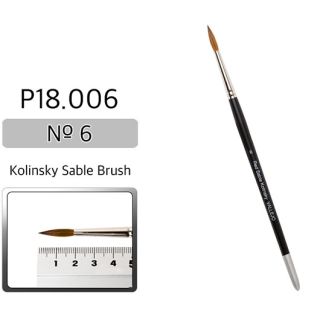 Vallejo Brush Series P518 / P18 - Red Sable Kolinsky No 6