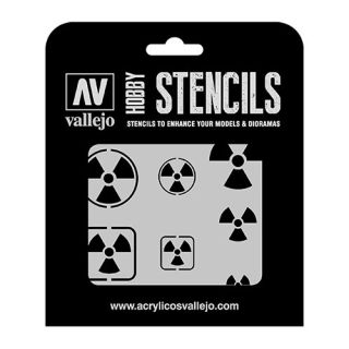 Vallejo Hobby Stencils SF005: Radioactivity Signs