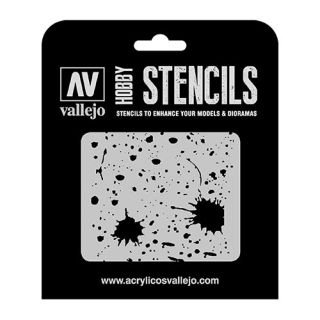 Vallejo Hobby Stencils TX003: Splash & Stains 1/35