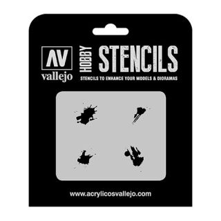 Vallejo Hobby Stencils TX004: Petrol Spills 1/35