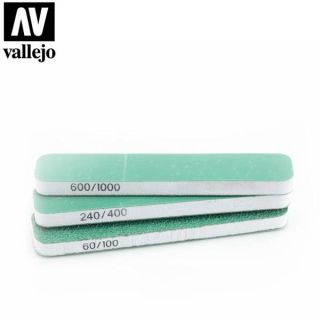 Vallejo Tools: Set of 3 Flexi Sanders Dual-Grit (90x19x6mm)