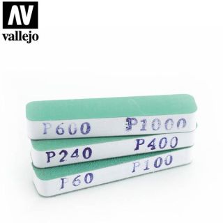 Vallejo Tools: Set of 3 Flexi Sanders Dual-Grit (90x19x12mm)