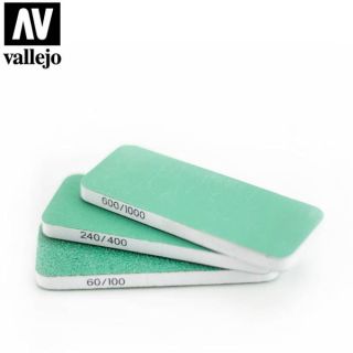 Vallejo Tools: Set of 3 Flexi Sanders Dual-Grit (80x30x6mm)